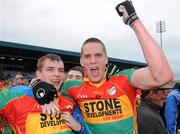 12 June 2011; Carlow's Brendan Murphy, left, and Sean Gannon celebrate after the final whistle. Leinster GAA Football Senior Championship Quarter-Final, Carlow v Louth, O'Moore Park, Portlaoise, Co. Laois. Picture credit: Matt Browne / SPORTSFILE