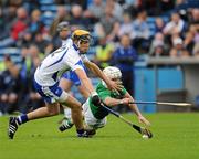 12 June 2011; Maurice Shanahan, Waterford, in action against Tom Condon, Limerick. Munster GAA Hurling Senior Championship Semi-Final, Limerick v Waterford, Semple Stadium, Thurles, Co. Tipperary. Picture credit: Ray McManus / SPORTSFILE