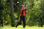 13 June 2011; Hugo Du Toit, South Africa, watches his drive from the 15th tee box during the 1st Qualifying Round of the 74th World Open One Armed Championships. Co. Meath Golf Club, Newtownmoynagh, Trim, Co. Meath. Picture credit: Stephen McCarthy / SPORTSFILE