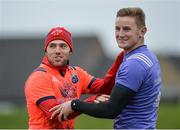 18 January 2017; Duncan Williams, left, and Cian Bohane of Munster during squad training at University of Limerick in Limerick. Photo by Seb Daly/Sportsfile