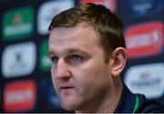18 January 2017; Connacht backs coach Conor McPhillips during a press conference at the Sportsground in Galway. Photo by Piaras Ó Mídheach/Sportsfile