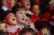 18 January 2017; Christian Brothers College supporters singing before the Clayton Hotels Munster Schools Senior Cup 1st Round match between Christian Brothers College and Crescent College Comp at Irish Independent Park in Cork. Photo by Eóin Noonan/Sportsfile