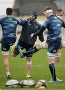 18 January 2017; John Muldoon, centre, of Connacht during squad training at the Sportsground in Galway. Photo by Piaras Ó Mídheach/Sportsfile