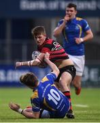 18 January 2017; Mark Braithwaite of Kilkenny College is tackled by Sam Murphy of Wilsons Hospital during the Bank of Ireland Vinnie Murray Cup Round 2 match between Kilkenny College and Wilsons Hospital at Donnybrook Stadium in Donnybrook, Dublin. Photo by Cody Glenn/Sportsfile