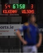18 January 2017; A general view of the scoreboard in the last few minutes of the Bank of Ireland Vinnie Murray Cup Round 2 match between Kilkenny College and Wilsons Hospital at Donnybrook Stadium in Donnybrook, Dublin. Photo by Cody Glenn/Sportsfile