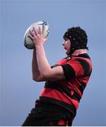 18 January 2017; Sam Smith of Kilkenny College secures a lineout during the Bank of Ireland Vinnie Murray Cup Round 2 match between Kilkenny College and Wilsons Hospital at Donnybrook Stadium in Donnybrook, Dublin. Photo by Cody Glenn/Sportsfile