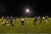 18 January 2017; Monaghan players warm up prior to the Bank of Ireland Dr. McKenna Cup Section B Round 3 match between Monaghan and St Mary's at Inniskeen in Co. Monaghan. Photo by Philip Fitzpatrick/Sportsfile