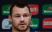 19 January 2017; Cian Healy of Leinster during a press conference at Leinster Rugby HQ, Belfield, Dublin. Photo by Piaras Ó Mídheach/Sportsfile