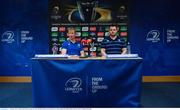 19 January 2017; Leinster head coach Leo Cullen, left, and Cian Healy during a press conference at Leinster Rugby HQ, Belfield, Dublin. Photo by Piaras Ó Mídheach/Sportsfile