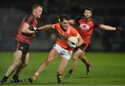 18 January 2017; Sean Sheridan of Armagh in action against Cathal Magee of Down during the Bank of Ireland Dr. McKenna Cup Section A Round 3 match between Armagh and Down at the Athletic Grounds in Armagh. Photo by Oliver McVeigh/Sportsfile