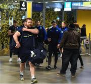 19 January 2017; Michael Bent of Leinster on their arrival in Toulouse Airport prior to their European Rugby Champions Cup Pool 4 Round 6 match against Castres Olympique on Friday. Photo by Stephen McCarthy/Sportsfile