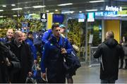 19 January 2017; Zane Kirchner of Leinster on their arrival in Toulouse Airport prior to their European Rugby Champions Cup Pool 4 Round 6 match against Castres Olympique on Friday. Photo by Stephen McCarthy/Sportsfile