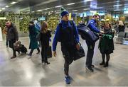 19 January 2017; Adam Byrne of Leinster on their arrival in Toulouse Airport prior to their European Rugby Champions Cup Pool 4 Round 6 match against Castres Olympique on Friday. Photo by Stephen McCarthy/Sportsfile