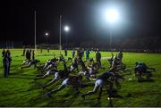 19 January 2017; Wexford players warm up before the Bord na Mona Walsh Cup match between Wexford and Dublin at Shelmaliers GAA in Hollymount, Co. Wexford. Photo by Matt Browne/Sportsfile