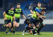 20 January 2017; Isa Nacewa of Leinster is tackled by Brice Mach, left, and Steve Mafi of Castres during the European Rugby Champions Cup Pool 4 Round 6 match between Castres and Leinster at Stade Pierre Antoine in Castres, France. Photo by Stephen McCarthy/Sportsfile