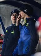 20 January 2017; Jonathan Sexton of Leinster, with Leinster head physiotherapist Garreth Farrell, watches on from the bench during the European Rugby Champions Cup Pool 4 Round 6 match between Castres and Leinster at Stade Pierre Antoine in Castres, France. Photo by Stephen McCarthy/Sportsfile
