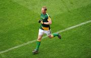 5 June 2011; Graham Geraghty, Meath, warms up on the sideline before coming onto the pitch as a substitute. Leinster GAA Football Senior Championship Quarter-Final, Kildare v Meath, Croke Park, Dublin. Picture credit: Brendan Moran / SPORTSFILE