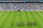 5 June 2011; The Army Band take to the pitch to entertain the crowd before the game. Leinster GAA Football Senior Championship Quarter-Final, Laois v Dublin, Croke Park, Dublin. Picture credit: Brendan Moran / SPORTSFILE