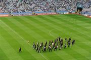 5 June 2011; The Army Band take to the pitch to entertain the crowd before the game. Leinster GAA Football Senior Championship Quarter-Final, Laois v Dublin, Croke Park, Dublin. Picture credit: Brendan Moran / SPORTSFILE