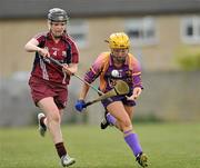 11 June 2011; Lenny Holohan, Wexford, in action against Lorraine Ryan, Galway. All-Ireland Senior Camogie Championship, Round One, Wexford v Galway, Bellefield, Enniscorthy, Co. Wexford. Picture credit: Barry Cregg / SPORTSFILE