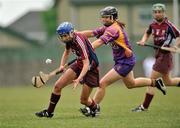 11 June 2011; Niamh Kilkenny, Wexford, in action against Michelle O'Leary, Galway. All-Ireland Senior Camogie Championship, Round One, Wexford v Galway, Bellefield, Enniscorthy, Co. Wexford. Picture credit: Barry Cregg / SPORTSFILE