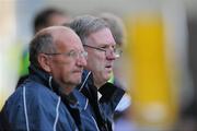 15 June 2011; Offaly county board chairman Pat Teehan, right, with county board secretary Tony Murphy during the game against Carlow. Walsh Cup Shield Final, Carlow v Offaly, O'Moore Park, Portlaoise, Co. Laois. Picture credit: Matt Browne / SPORTSFILE