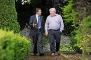 16 June 2011; At the launch of the Horse Sport Ireland National Showing Championship Series 2011 are Damien McDonald, left, Chief Executive, Horse Sport Ireland and John O'Hara, National President, Irish Shows Association. Grand Hotel, Moate, Co. Westmeath. Picture credit: Brendan Moran / SPORTSFILE