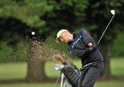16 June 2011; Alex Hjalmarsson, Sweeden, chips his ball from the bunker on to the 17th green during the 74th World Open One Armed Championships final. Co. Meath Golf Club, Newtownmoynagh, Trim, Co. Meath. Picture credit: Barry Cregg / SPORTSFILE