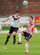17 June 2011; Robert Bayly, Bohemians, in action against Patrick  McEleney, Derry City. Airtricity League Premier Division, Derry City v Bohemians, Brandywell, Derry. Picture credit: Oliver McVeigh / SPORTSFILE