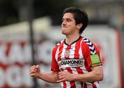 17 June 2011; Derry City's Gareth McGlynn celebrates after scoring his side's first goal. Airtricity League Premier Division, Derry City v Bohemians, Brandywell, Derry. Picture credit: Oliver McVeigh / SPORTSFILE