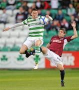17 June 2011; Billy Dennehy, Shamrock Rovers, in action against Shaun Kelly, Galway United. Airtricity League Premier Division, Shamrock Rovers v Galway United, Tallaght Stadium, Tallaght, Co. Dublin. Picture credit: Matt Browne / SPORTSFILE