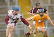 18 June 2011; Cathal Scally, Westmeath, in action against Colm McFall, Antrim. GAA Hurling All-Ireland Senior Championship Preliminary Round, Antrim v Westmeath, Casement Park, Belfast, Co. Antrim. Picture credit: Oliver McVeigh / SPORTSFILE