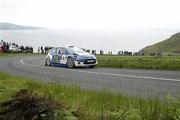 18 June 2011; Alastair Fisher and Rory Kennedy, in their Ford Fiesta Super 2000, in action during SS14 Knockalla in the Topaz Donegal International Rally, Day 2, Donegal. Picture credit: Philip Fitzpatrick / SPORTSFILE