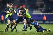20 January 2017; Rob Kearney of Leinster is tackled by Steve Mafi, left, and Pierre Berard of Castres during the European Rugby Champions Cup Pool 4 Round 6 match between Castres and Leinster at Stade Pierre Antoine in Castres, France. Photo by Stephen McCarthy/Sportsfile