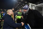 20 January 2017; Grenoble head coach and former Leinster player Bernard Jackman with Richardt Strauss of Leinster following the European Rugby Champions Cup Pool 4 Round 6 match between Castres and Leinster at Stade Pierre Antoine in Castres, France. Photo by Stephen McCarthy/Sportsfile