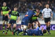 20 January 2017; Tadhg Furlong of Leinster is tackled by Rodrigo Capo Ortega, 5, and Daniel Kotze of Castres during the European Rugby Champions Cup Pool 4 Round 6 match between Castres and Leinster at Stade Pierre Antoine in Castres, France. Photo by Stephen McCarthy/Sportsfile