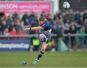 21 January 2017; Ian Madigan of Bordeaux-Begles kicks a penalty during the European Rugby Champions Cup Pool 5 Round 6 match between Ulster and Bordeaux-Begles at Kingspan Stadium in Belfast. Photo by Oliver McVeigh/Sportsfile