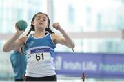 21 January 2017; Ella Duane of St. L. O'Toole A.C., Co. Carlow competing in the Youth Girls Pentathlon during the Irish Life Health National Indoor Combined Events Championships at AIT International Arena in Athlone, Co. Westmeath. Photo by Eóin Noonan/Sportsfile