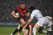 21 January 2017; Dave Kilcoyne of Munster is tackled by Maxime Machenaud of Racing 92 during the European Rugby Champions Cup Pool 1 Round 6 match between Munster and Racing 92 at Thomond Park in Limerick. Photo by Diarmuid Greene/Sportsfile