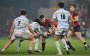 21 January 2017; Peter O’Mahony of Munster tries to find a way through the Racing 92 defence during the European Rugby Champions Cup Pool 1 Round 6 match between Munster and Racing 92 at Thomond Park in Limerick. Photo by Brendan Moran/Sportsfile