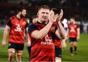 21 January 2017; John Ryan of Munster applauds supporters the European Rugby Champions Cup Pool 1 Round 6 match between Munster and Racing 92 at Thomond Park in Limerick. Photo by Diarmuid Greene/Sportsfile