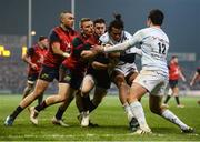 21 January 2017; Teddy Thomas of Racing 92 is tackled by Ronan O'Mahony, behind, Andrew Conway, centre, and Simon Zebo of Munster during the European Rugby Champions Cup Pool 1 Round 6 match between Munster and Racing 92 at Thomond Park in Limerick. Photo by Diarmuid Greene/Sportsfile