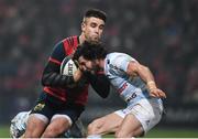 21 January 2017; Conor Murray of Munster is tackled by Maxime Machenaud of Racing 92 during the European Rugby Champions Cup Pool 1 Round 6 match between Munster and Racing 92 at Thomond Park in Limerick. Photo by Diarmuid Greene/Sportsfile