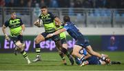 20 January 2017; Adam Byrne of Leinster is tackled by Florian Vialelle of Castres during the European Rugby Champions Cup Pool 4 Round 6 match between Castres and Leinster at Stade Pierre Antoine in Castres, France. Photo by Stephen McCarthy/Sportsfile