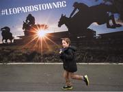 22 January 2017; Anthony Ryan, age 5, from Golden, Co Tipperary, runs ahead of his parents to save his seat ahead of the Leopardstown Races at Leopardstown Racecourse in Dublin. Photo by Cody Glenn/Sportsfile