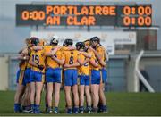 22 January 2017; Clare players make a huddle head of the Co-Op Superstores Munster Senior Hurling League Round 4 match between Waterford and Clare at Fraher Field in Dungarvan, Co Waterford. Photo by Seb Daly/Sportsfile