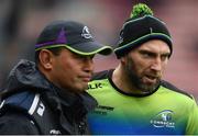 22 January 2017; John Muldoon, right, and Connacht head coach Pat Lam prior to the European Rugby Champions Cup Pool 2 Round 6 match between Toulouse and Connacht at Stade Ernest Wallon in Toulouse, France. Photo by Stephen McCarthy/Sportsfile