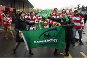 22 January 2017; Connacht supporters Noella Beaumont, left, and Jackie Ronaldson before the European Rugby Champions Cup Pool 2 Round 6 match between Toulouse and Connacht at Stade Ernest Wallon in Toulouse, France. Photo by Stephen McCarthy/Sportsfile