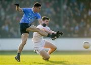 22 January 2017; Paul Hudson of Dublin in action against Mark Hyland of Kildare during the Bord na Mona O'Byrne Cup semi-final match between Kildare and Dublin at St Conleth's Park in Newbridge, Co Kildare. Photo by Piaras Ó Mídheach/Sportsfile