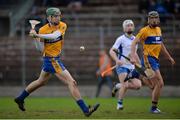 22 January 2017; Ben O’Gorman of Clare shoots to score his side's second goal during the Co-Op Superstores Munster Senior Hurling League Round 4 match between Waterford and Clare at Fraher Field in Dungarvan, Co Waterford. Photo by Seb Daly/Sportsfile